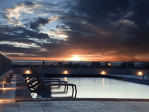 Hotel pool area and recreational facilities
